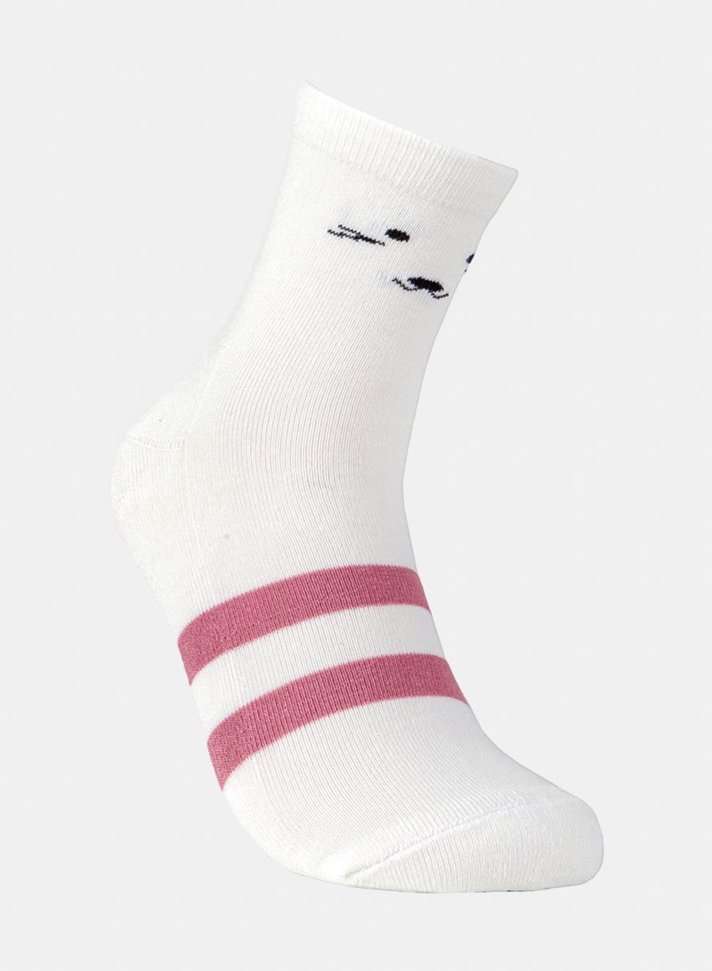 Odds Women's Pack of 3 Half Terry High L-Shape Patterned Socks - Image 2